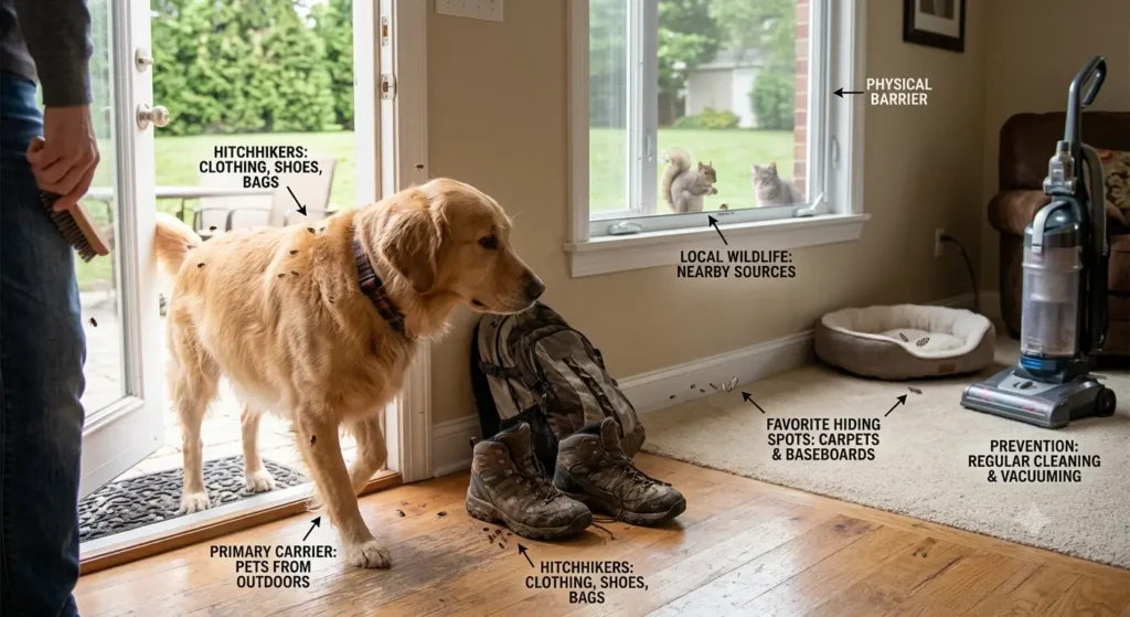 can you bring fleas home