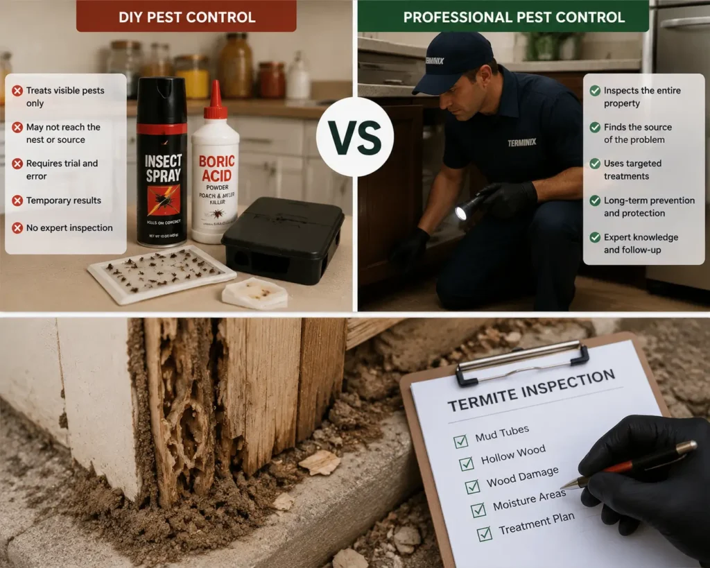 diy pest control vs professional